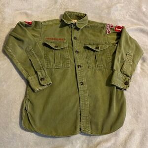 Vintage Boy‎ Scouts of America Official Shirt Canyonville Troop Patches Kids L